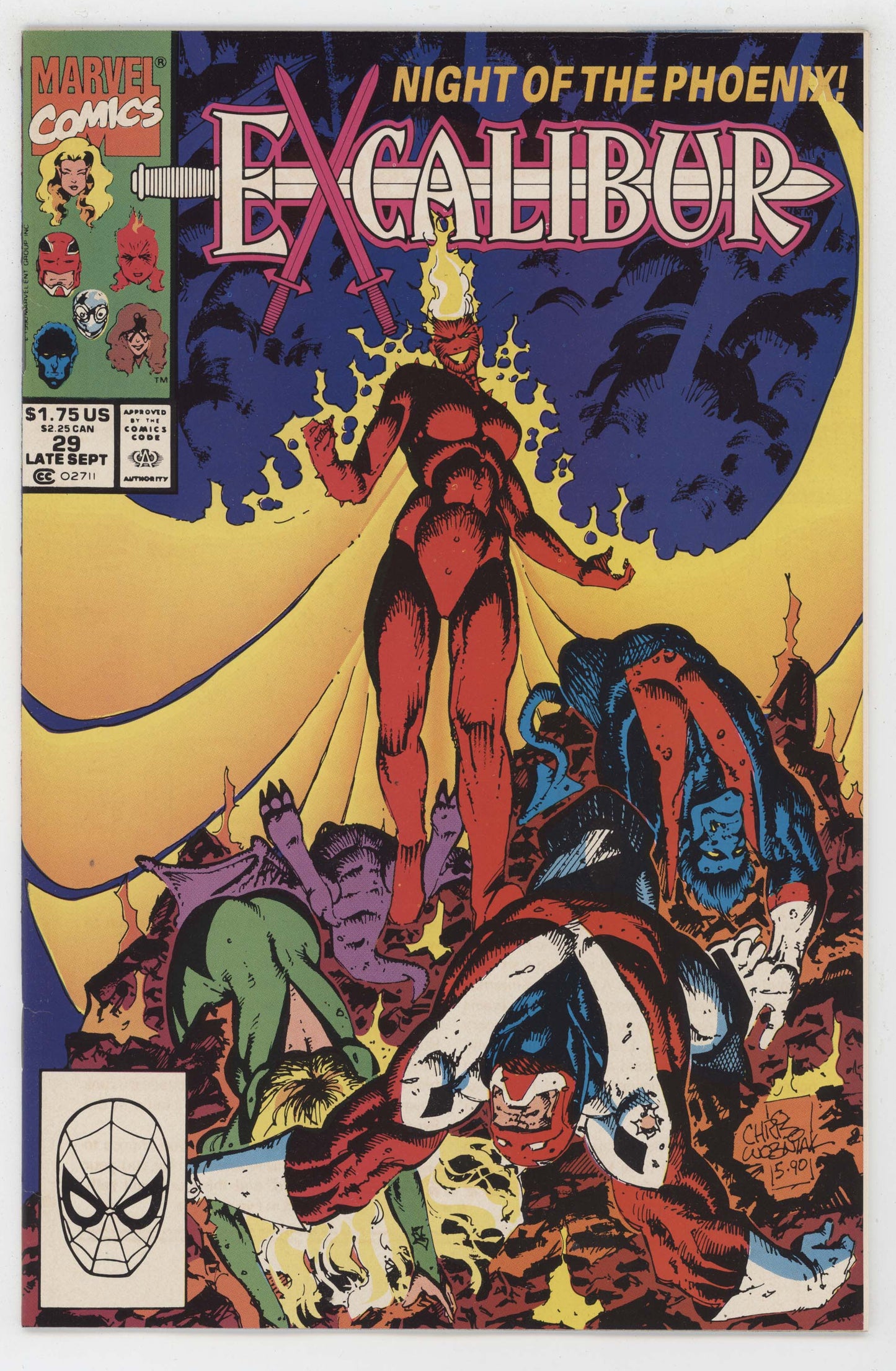 Excalibur 29 Marvel 1990 NM Chris Wozniak