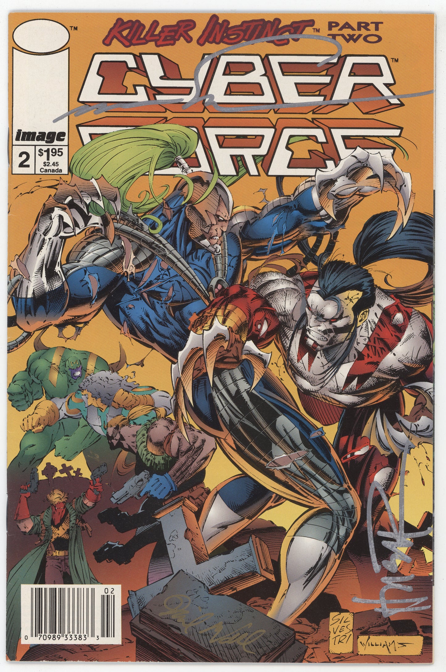 Cyberforce 2 Image 1994 VF Signed 3x Marc Silvestri David Wohl Mike Heisler Newsstand