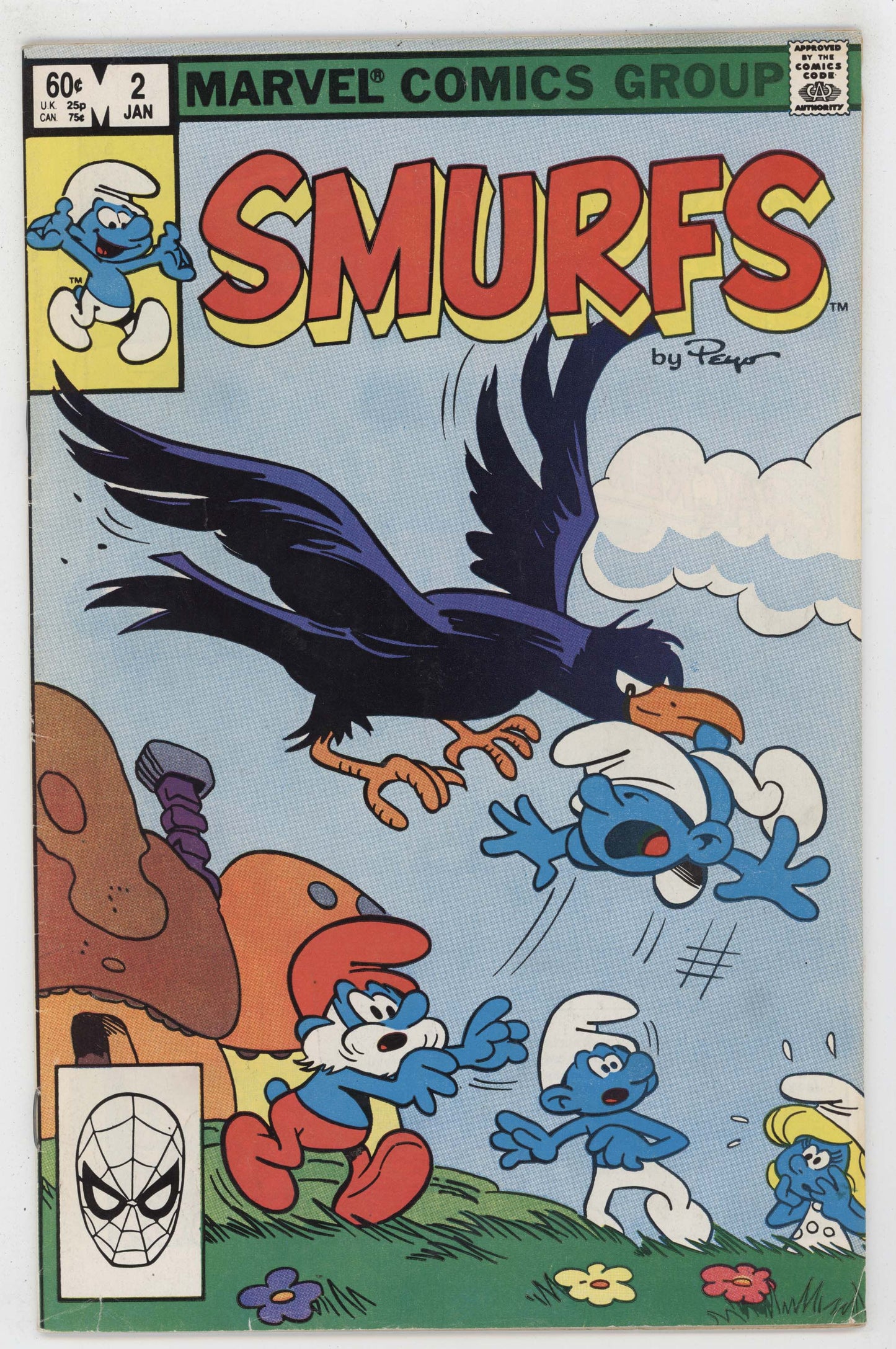 Smurfs 2 Marvel 1983 VG Peyo Cartoon Hanna Barbera