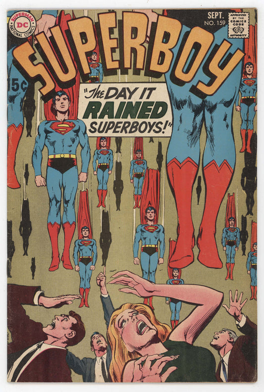 Superboy 159 DC 1969 FN Neal Adams Wally Wood Raining Men