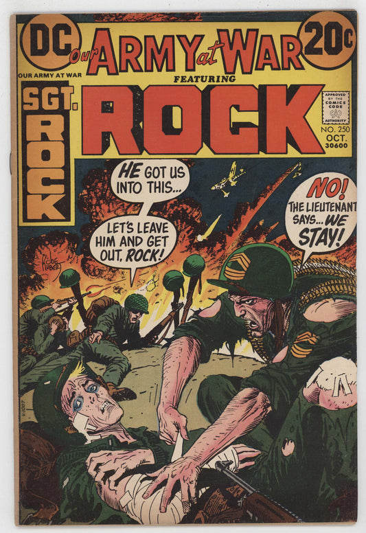 Our Army At War 250 DC 1972 FN Sgt Rock Joe Kubert