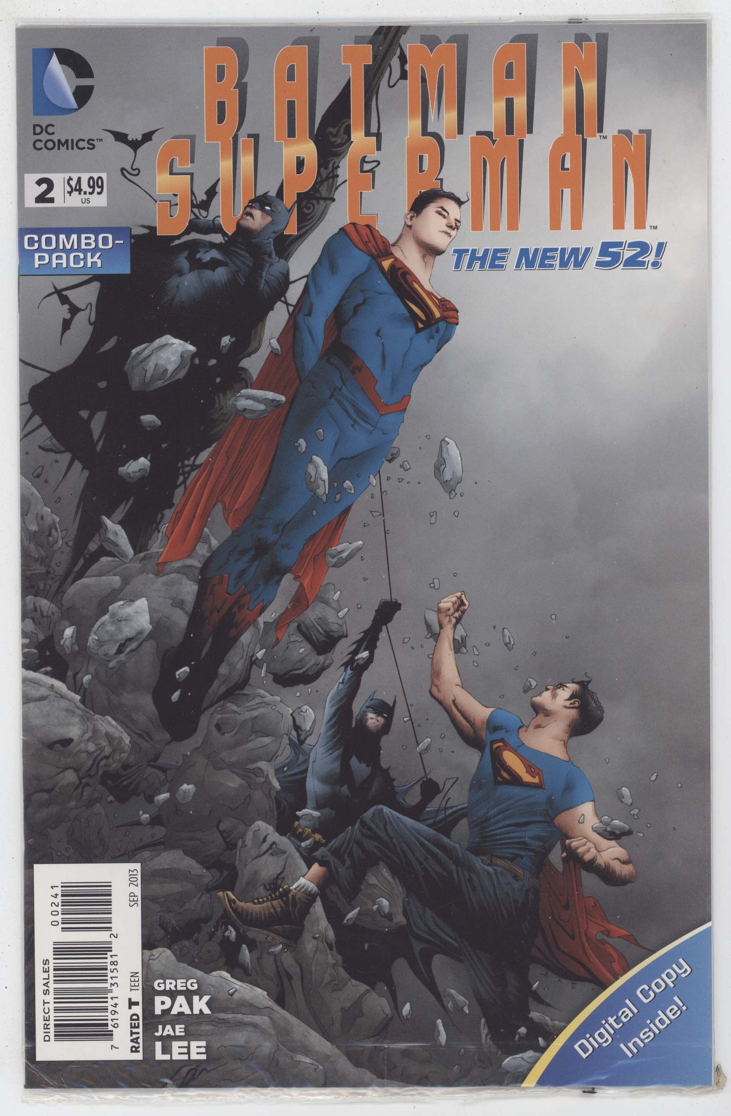 Batman Superman 2 DC 2013 NM Jae Lee Combo Pack Variant Greg Pak