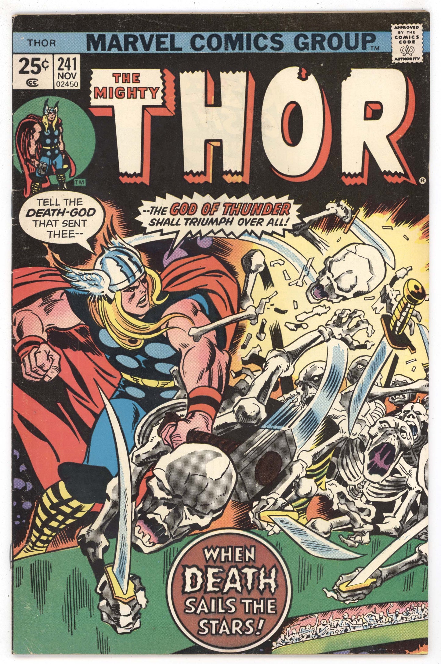 Mighty Thor 241 Marvel 1975 FN Jack Kirby Bill Mantlo