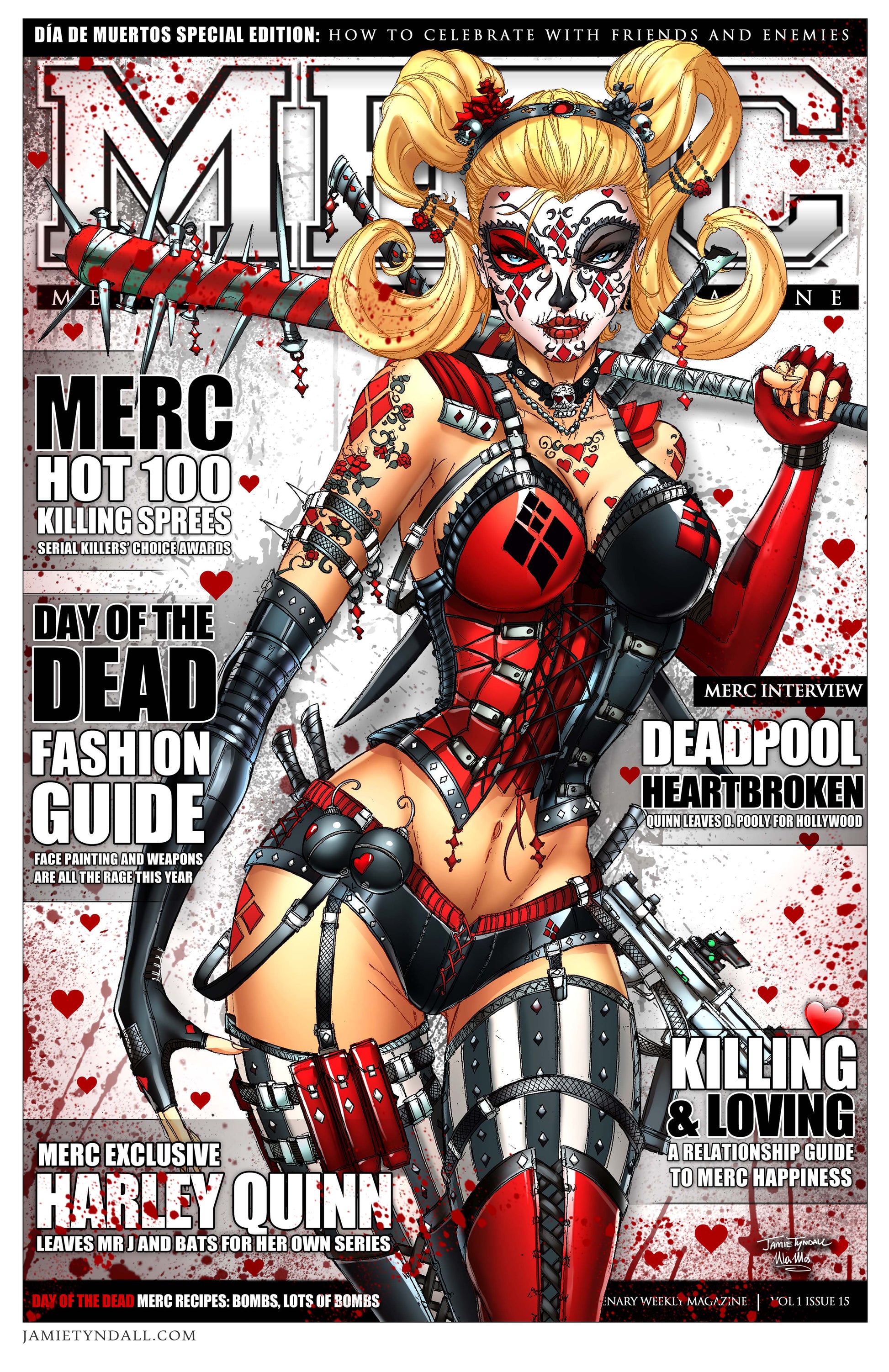 Harley Day of the Dead Print - Golden Apple Comics