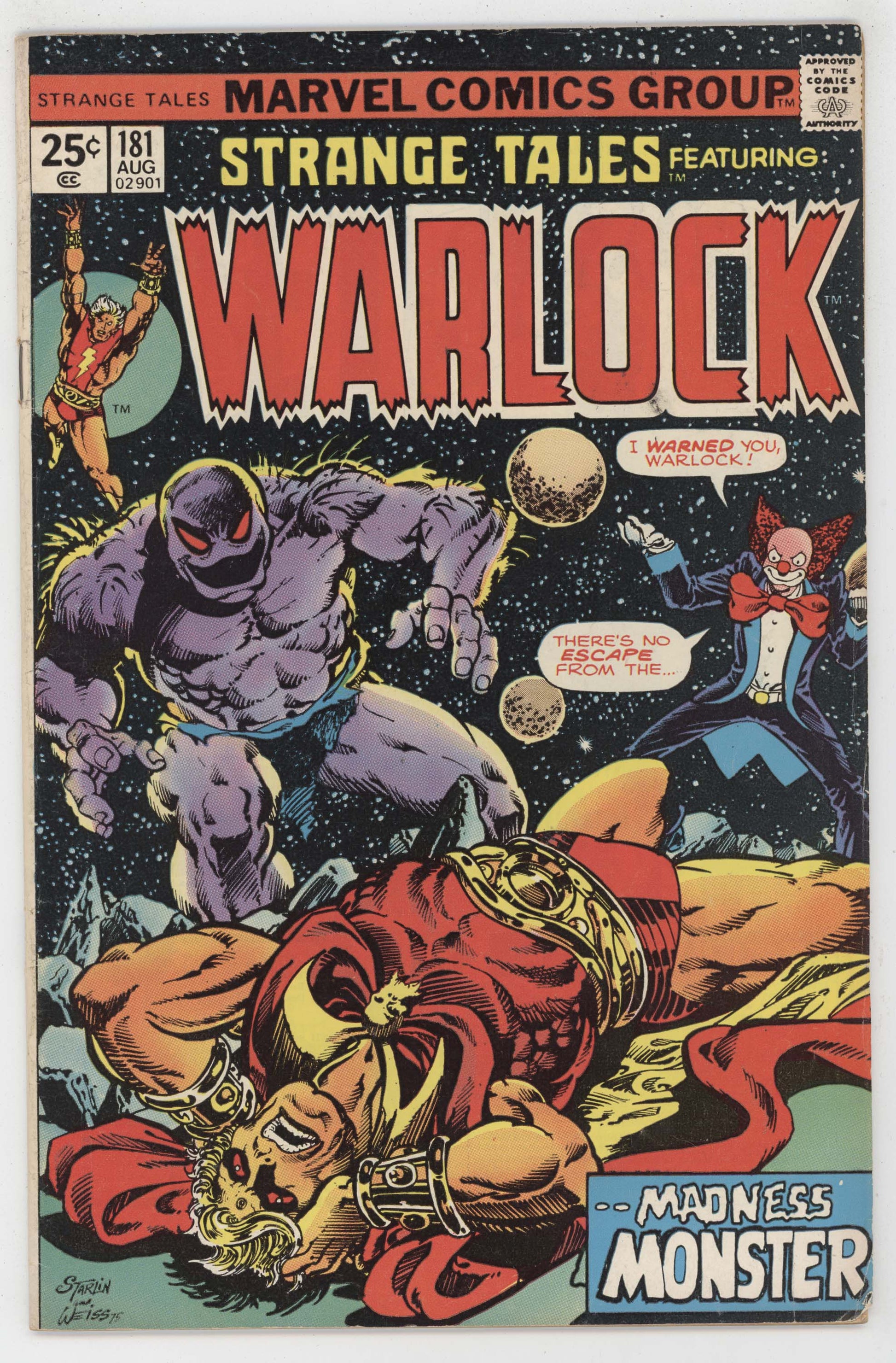 Strange Tales 181 Marvel 1973 FN VF Warlock Scary Clown 1st Gamora Jim Starlin - Golden Apple Comics