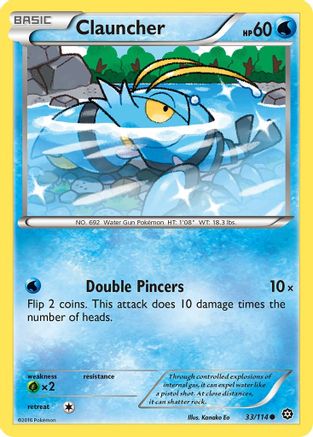Clauncher 033/114 - XY  Steam Siege Reverse Holofoil