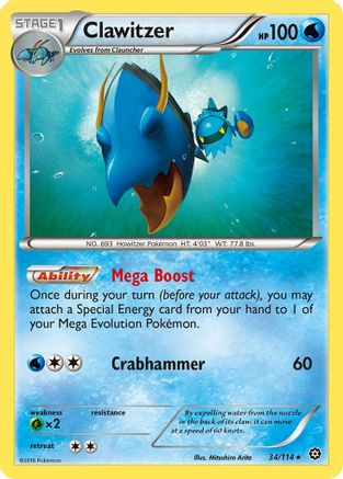 Clawitzer 034/114 - XY  Steam Siege
