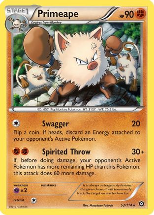 Primeape 053/114 - XY  Steam Siege