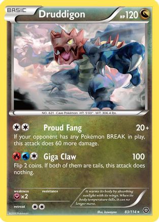 Druddigon 083/114 - XY  Steam Siege Reverse Holofoil