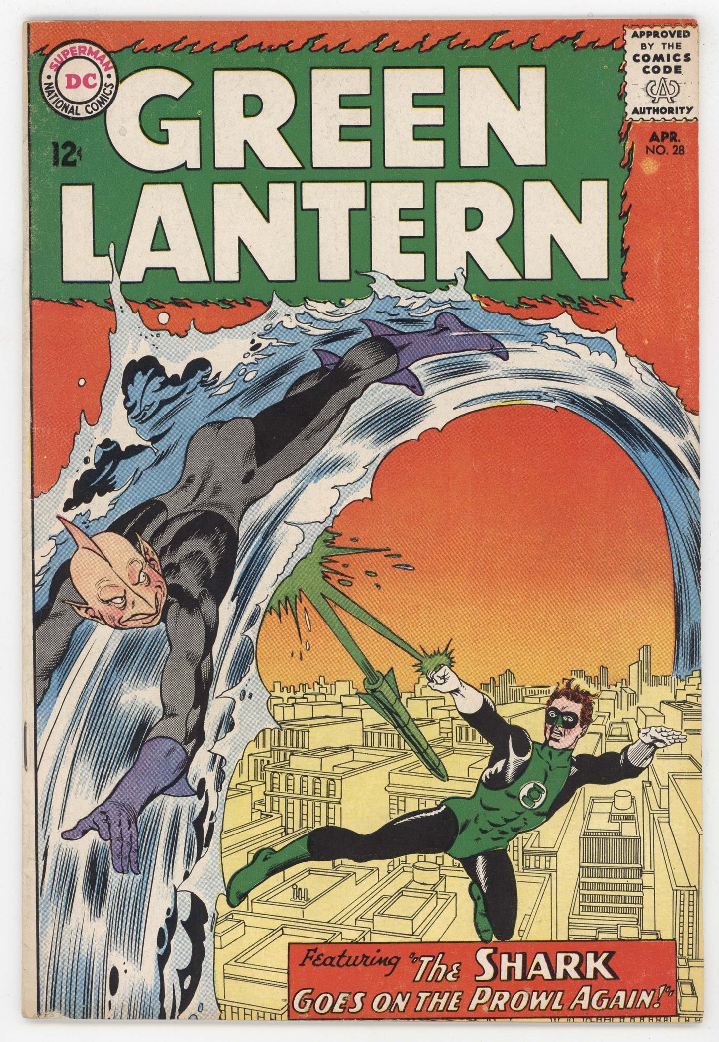 Green Lantern 28 DC 1964 FN Gil Kane Gardner Fox Shark