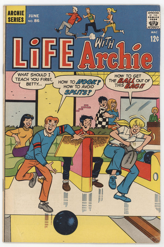 Life With Archie 86 Archie 1969 FN Betty Veronica Jughead Bowling Alley