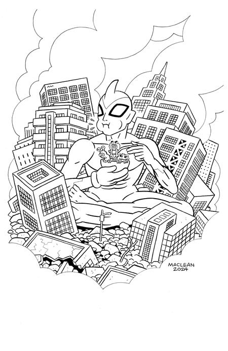 Ultramega By James Harren #9 (Of 9) C 1:10 Andrew Maclean B&W Variant (06/25/2025) Image