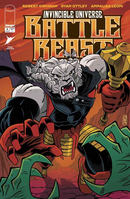 Invincible Universe Battle Beast #3 3rd Print Derek Charm Variant (03/18/2026) Image - Golden Apple Comics
