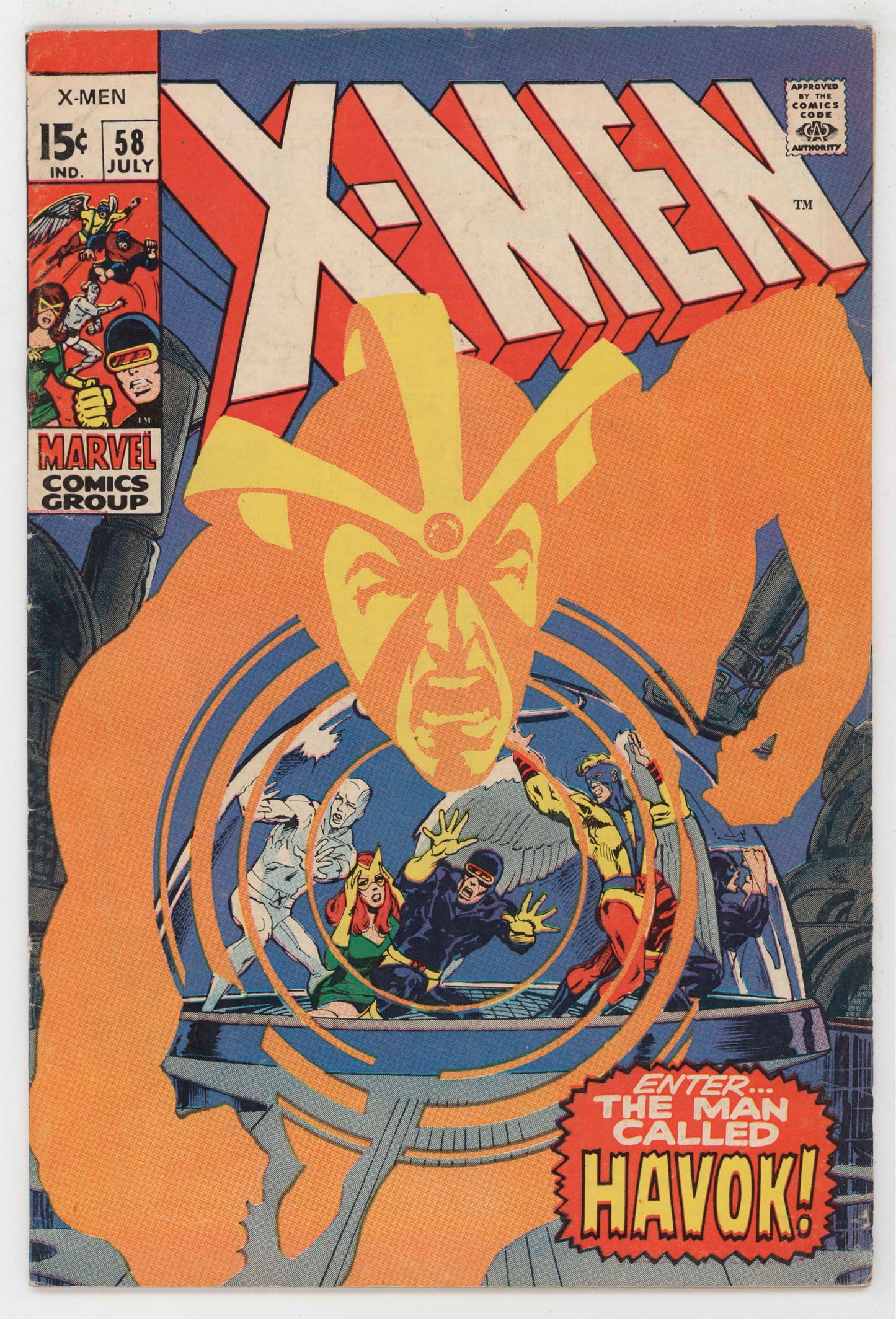 Uncanny X-Men 58 Marvel 1969 VG FN Neal Adams 1st Havok Cyclops Jean Grey