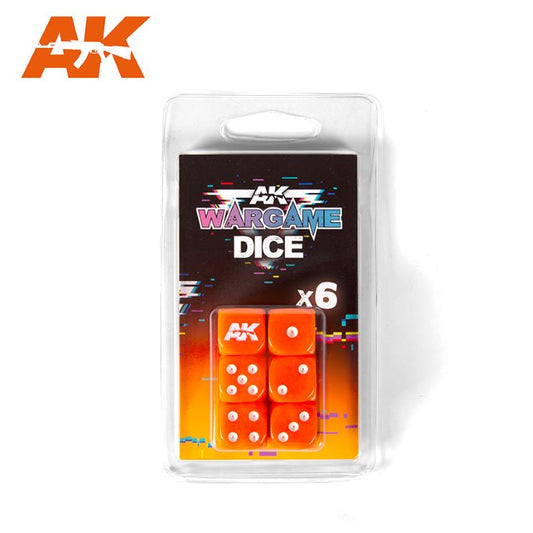 AK Interactive 1061 Wargame: Orange Dice (6)