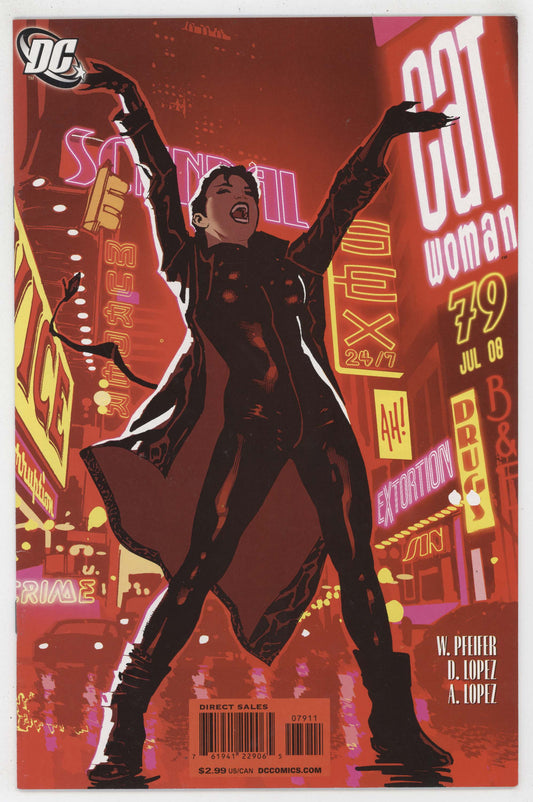 Catwoman 79 DC 2008 VF Adam Hughes Red Light District Sex Drugs Murder GGA