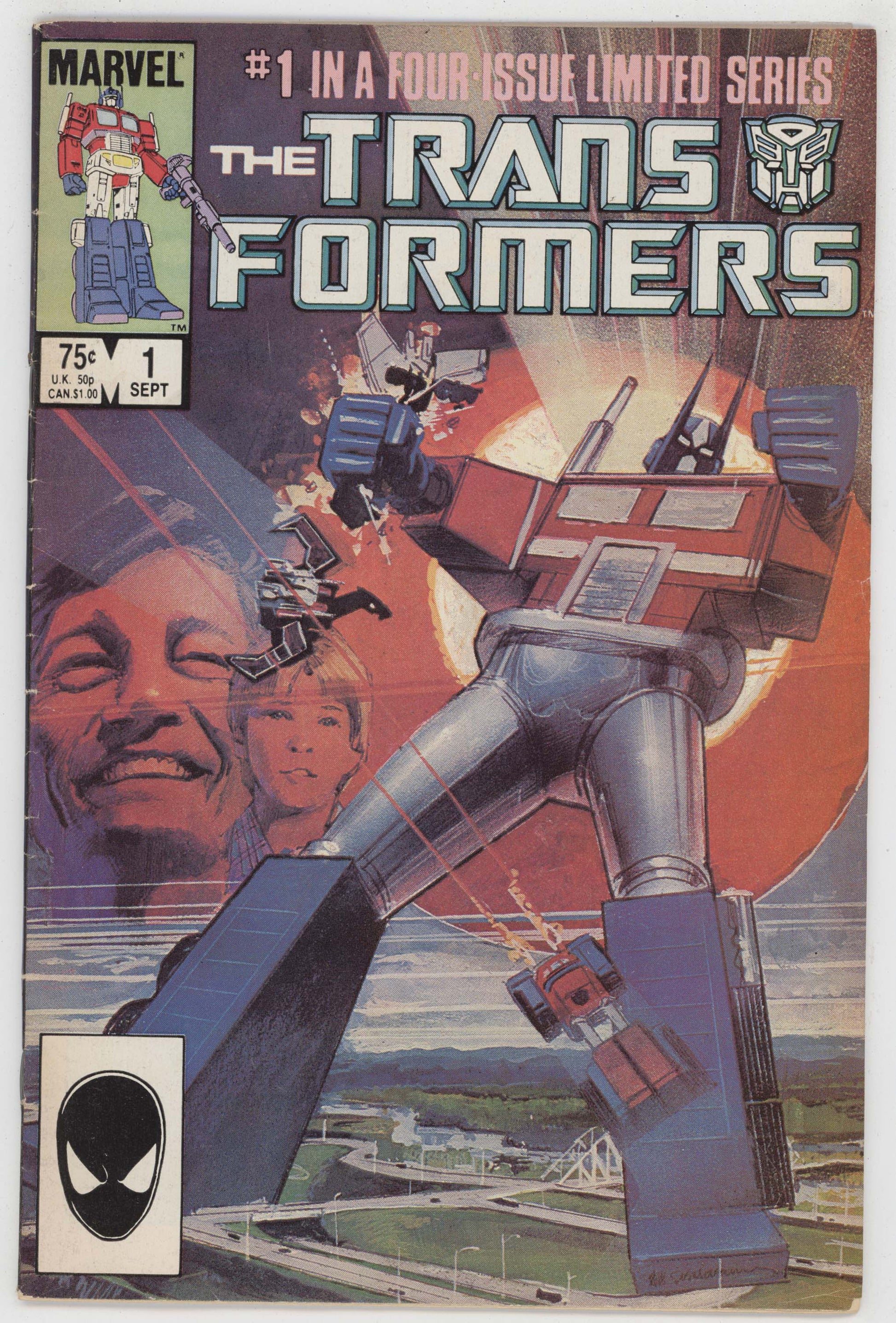 Transformers 1 Marvel 1984 FN Bill Sienkiewicz 1st Print Autobots Decepticons - Golden Apple Comics