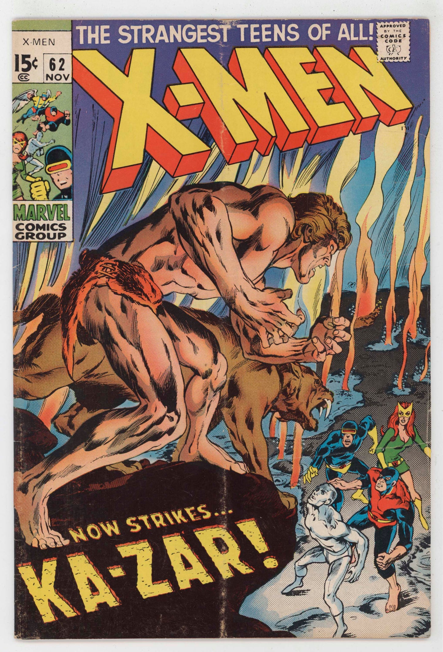 Uncanny X-Men 62 Marvel 1969 VG FN Neal Adams Sauron Ka-Zar Cyclops