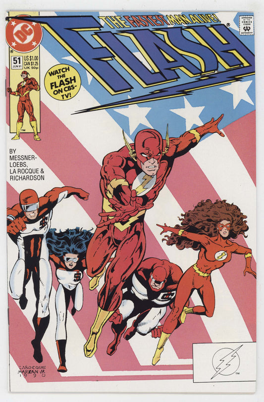 Flash 51 DC 1991 NM+ 9.6 Greg LaRoque Jose Marzan