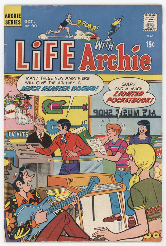 Life With Archie 90 Archie 1969 FN Betty Veronica Music Shop Guitar Keyboard Amps