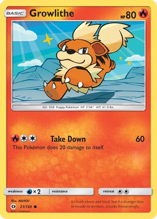 Growlithe 021/149 - SM Base Set