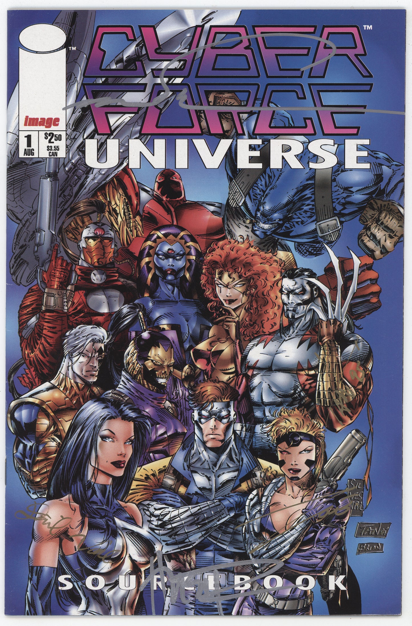 Cyberforce Universe Sourcebook 1 Image 1994 VF NM Signed 5x Marc Silvestri Billy Tan David Wohl