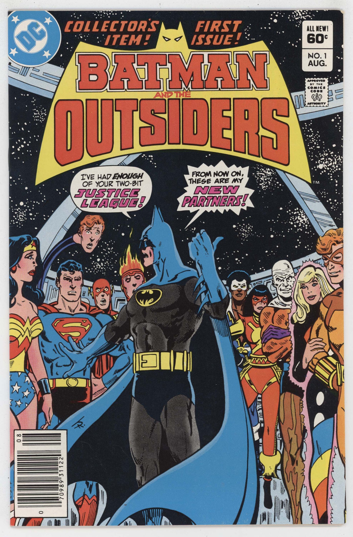 Batman And The Outsiders 1 DC 1983 NM- 9.2 Wonder Woman Superman Flash Katana