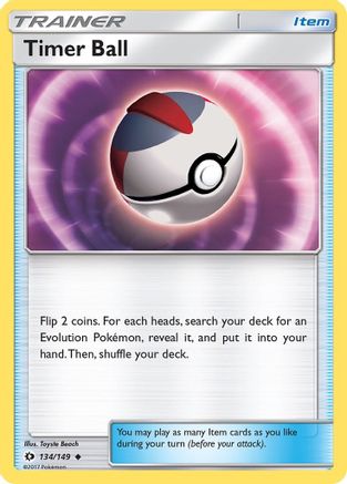 Timer Ball 134/149 - SM Base Set Reverse Holofoil