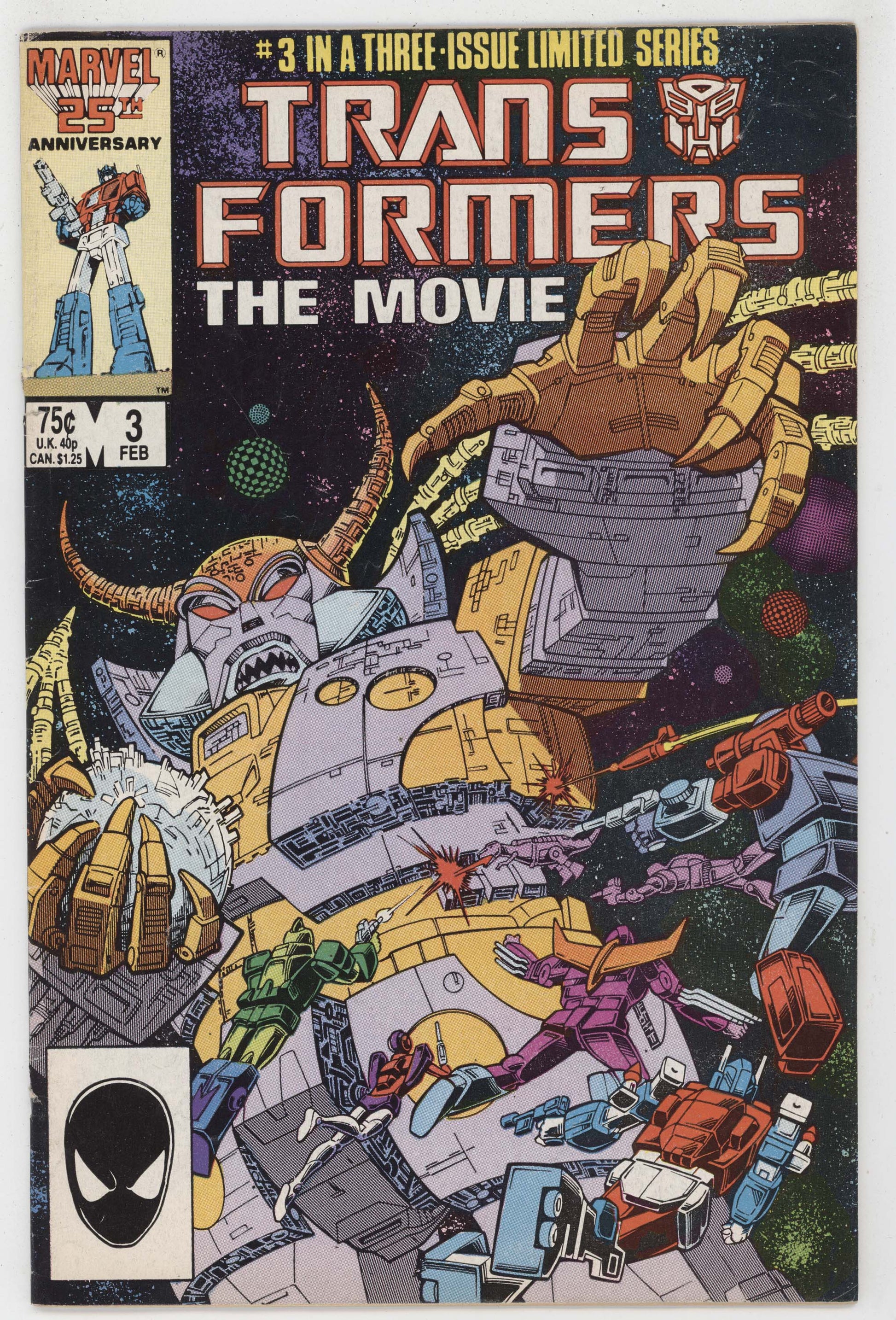 Transformers The Movie 3 Marvel 1987 VG FN G1 - Golden Apple Comics