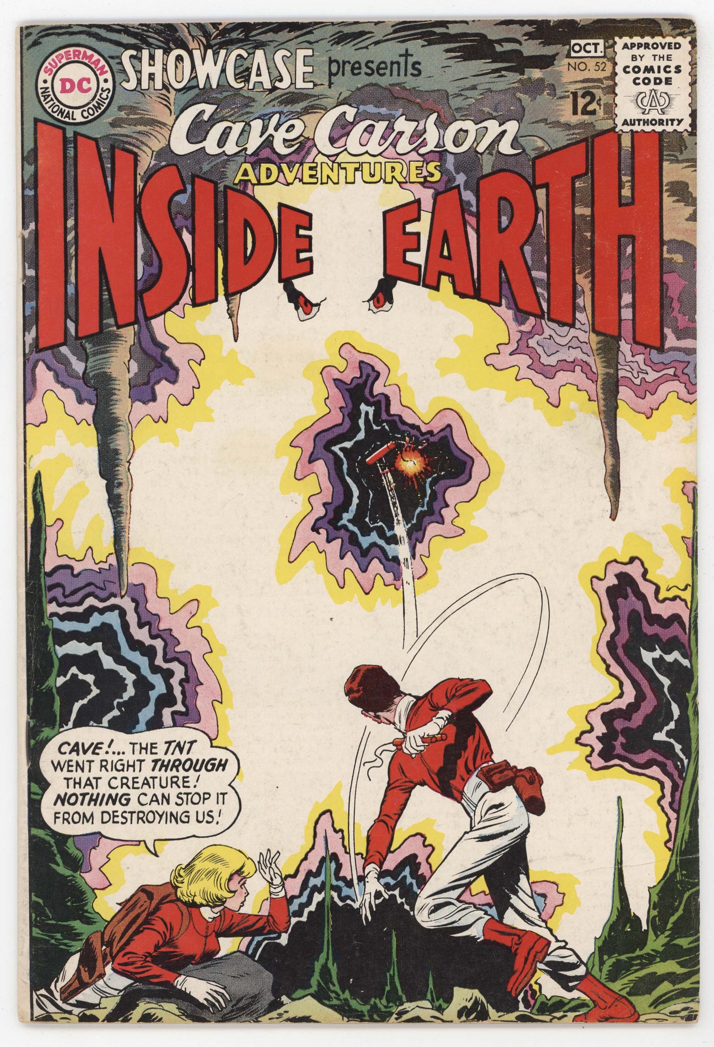 Showcase 52 DC 1964 VG FN Lee Elias Cave Carson Adventures Inside Earth