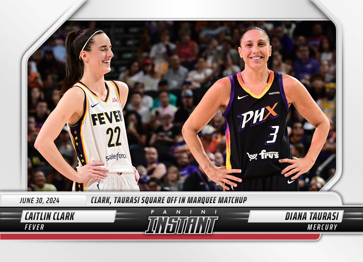 Caitlin Clark Diana Taurasi 2024 Panini Instant Fever WNBA Basketball Card 2024 #104 NM (08/07/2024)