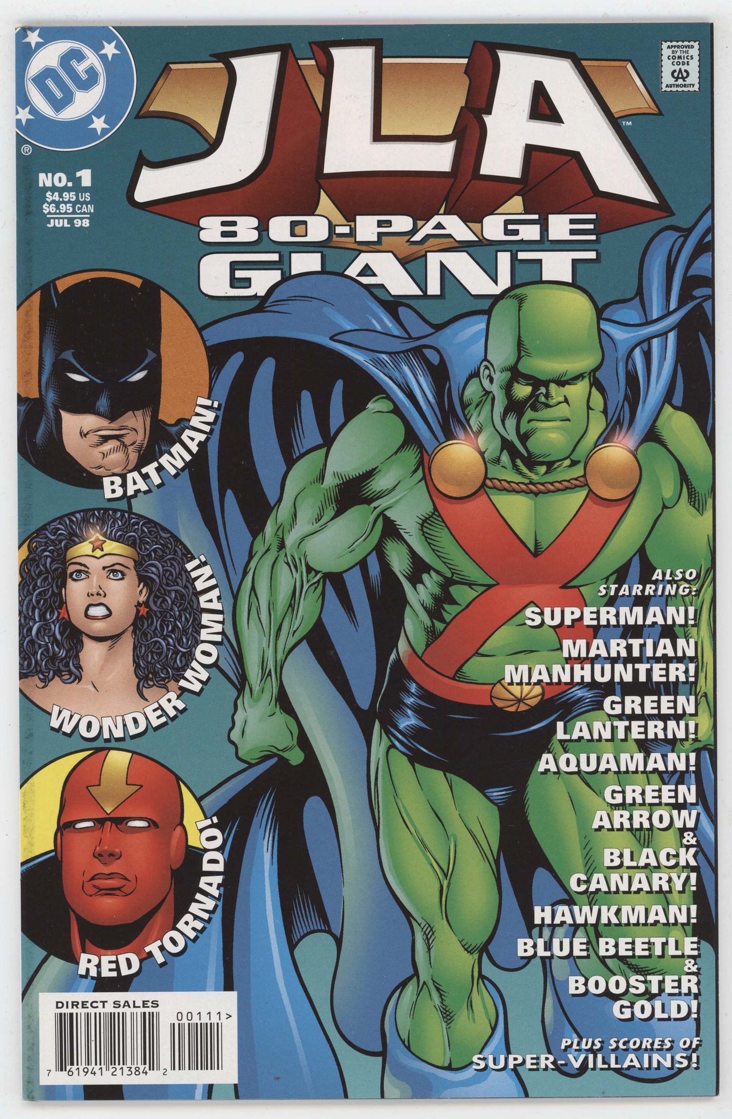 JLA 80-Page Giant 1 DC 1998 Superman Martian Manhunter Green Lantern Batman