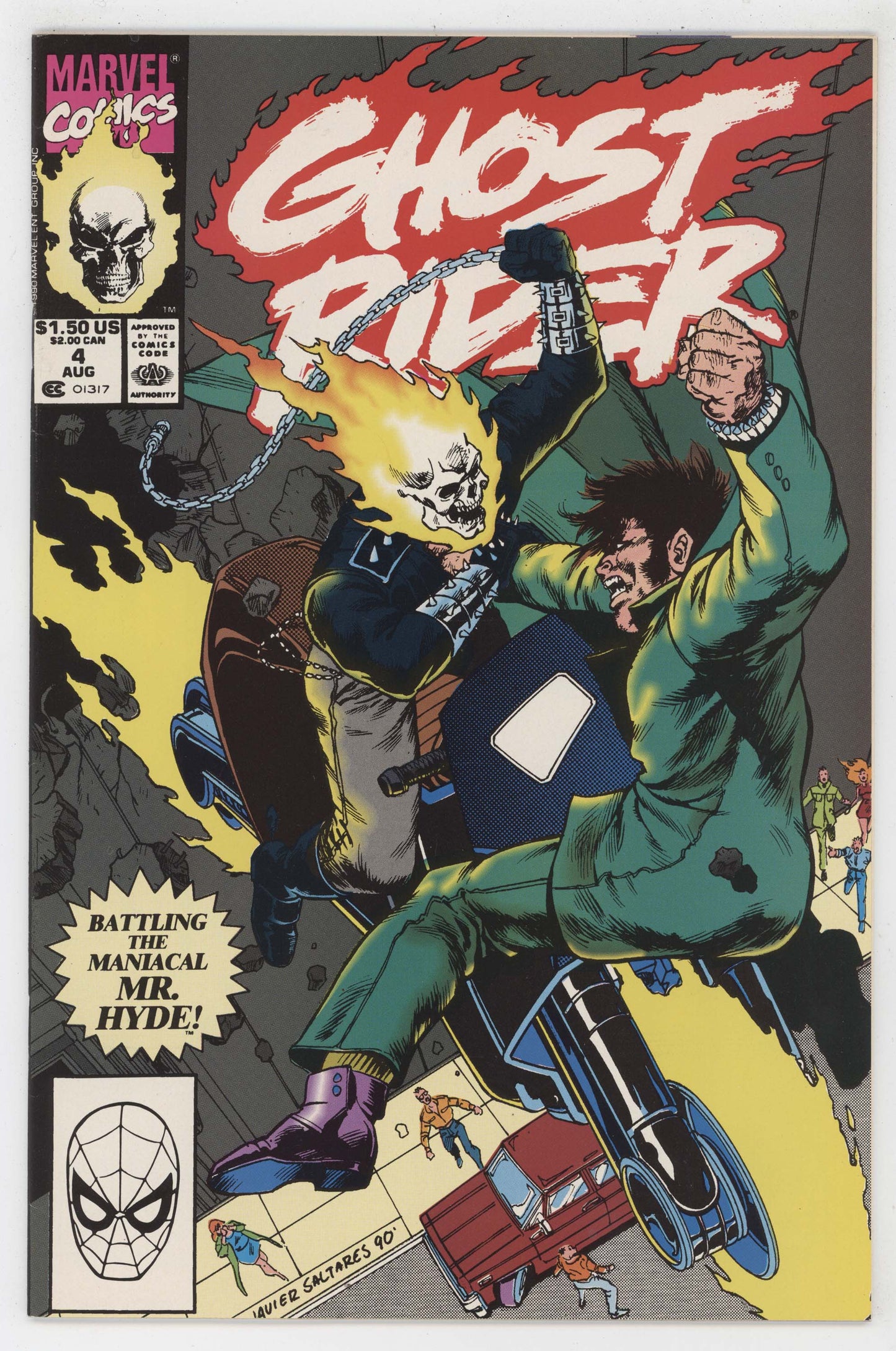 Ghost Rider 4 Marvel 1990 NM Javier Saltares Mark Texeira