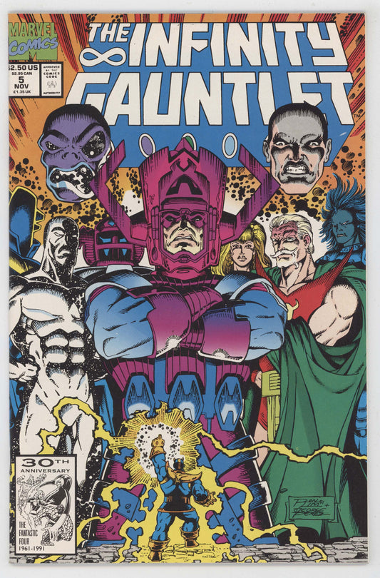 Infinity Gauntlet 5 Marvel 1991 NM Thanos Avengers Spider-Man X-Men