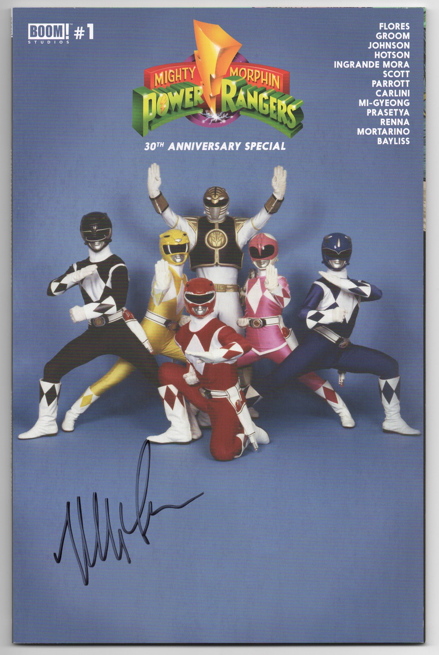 MIghty Morphin Power Rangers MMPR 30Th Annv Special #1 D Boom 2023 Photo Variant SIGNED Melissa Flores