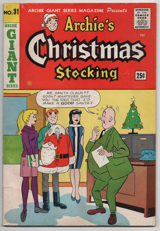 Archie Giant Series 31 1965 VG FN Christmas Stocking Santa Claus Betty Veronica