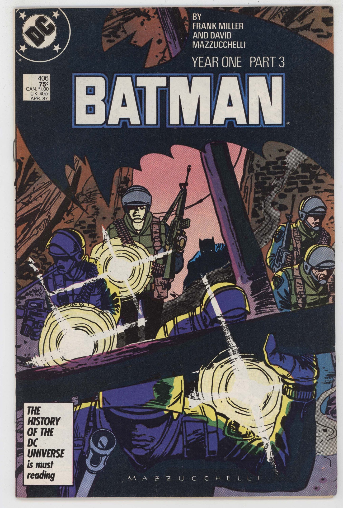 Batman 406 DC 1987 VF Year One Frank Miller Catwoman