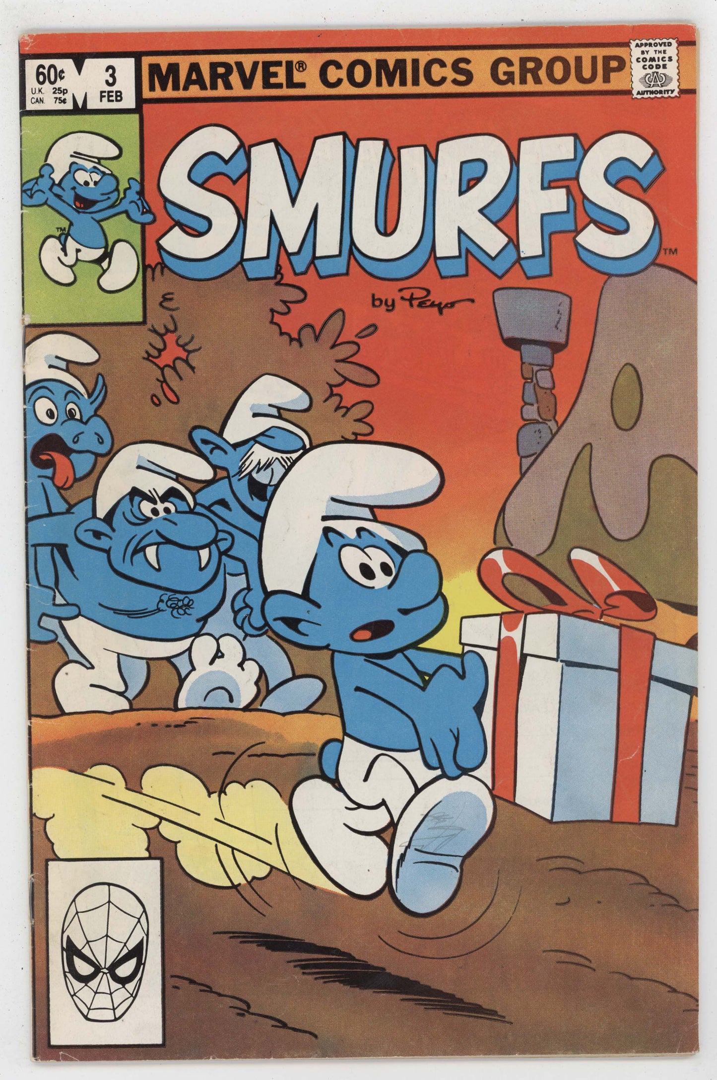 Smurfs 3 Marvel 1983 VG Peyo Cartoon Hanna Barbera