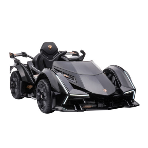 12V Black Lamborghini GT Kids Ride-On Sports Car with Remote Control