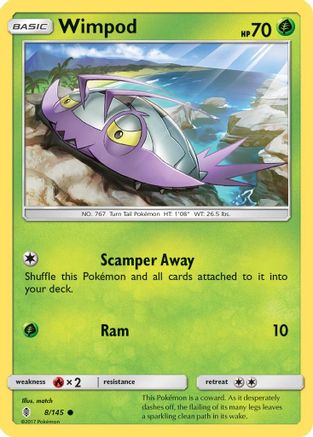 Wimpod 008/145 - SM  Guardians Rising Reverse Holofoil - Golden Apple Comics
