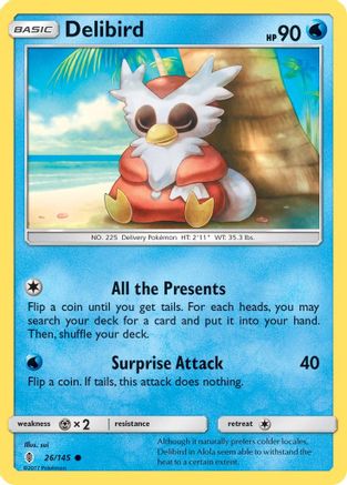 Delibird 026/145 - SM  Guardians Rising