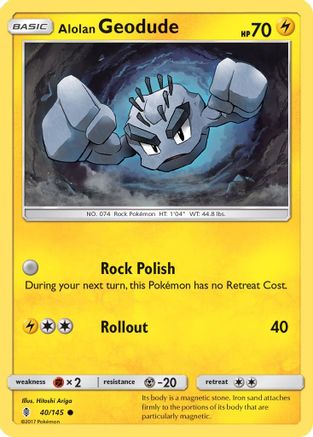 Alolan Geodude 040/145 - SM  Guardians Rising