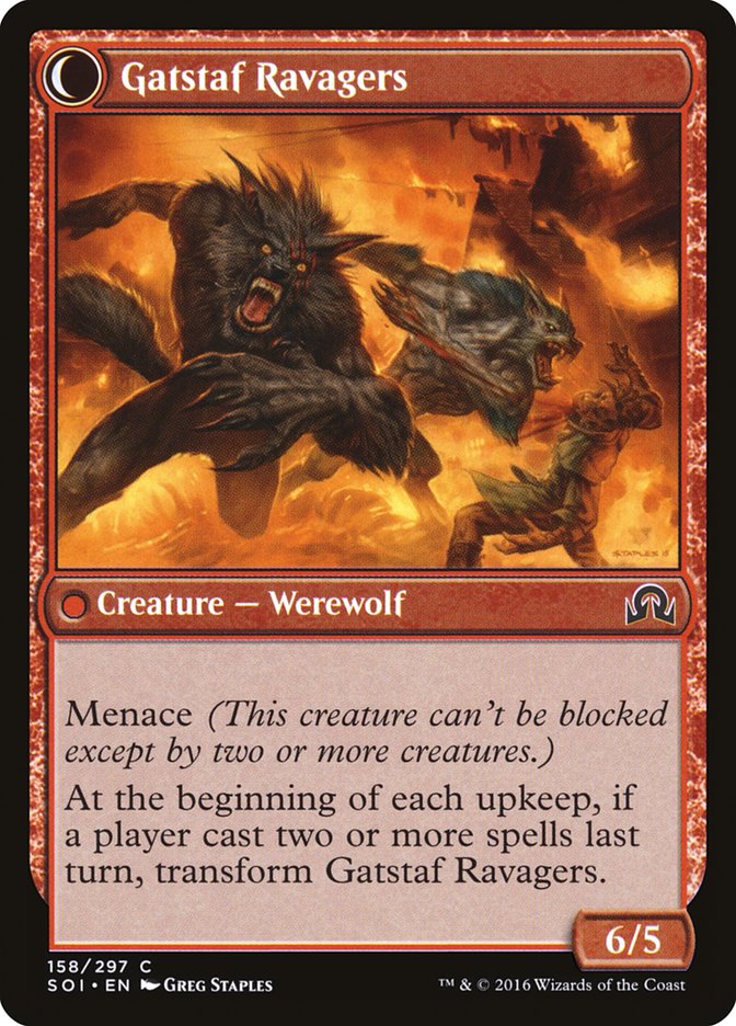 Gatstaf Arsonists // Gatstaf Ravagers (SOI-158) - Shadows over Innistrad: (Double Faced Transform) Foil