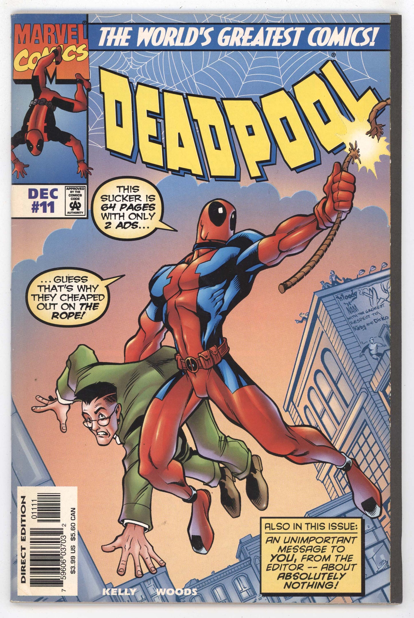 Deadpool 11 Marvel 1997 VF Joe Kelly Amazing Fantasy 15 Homage