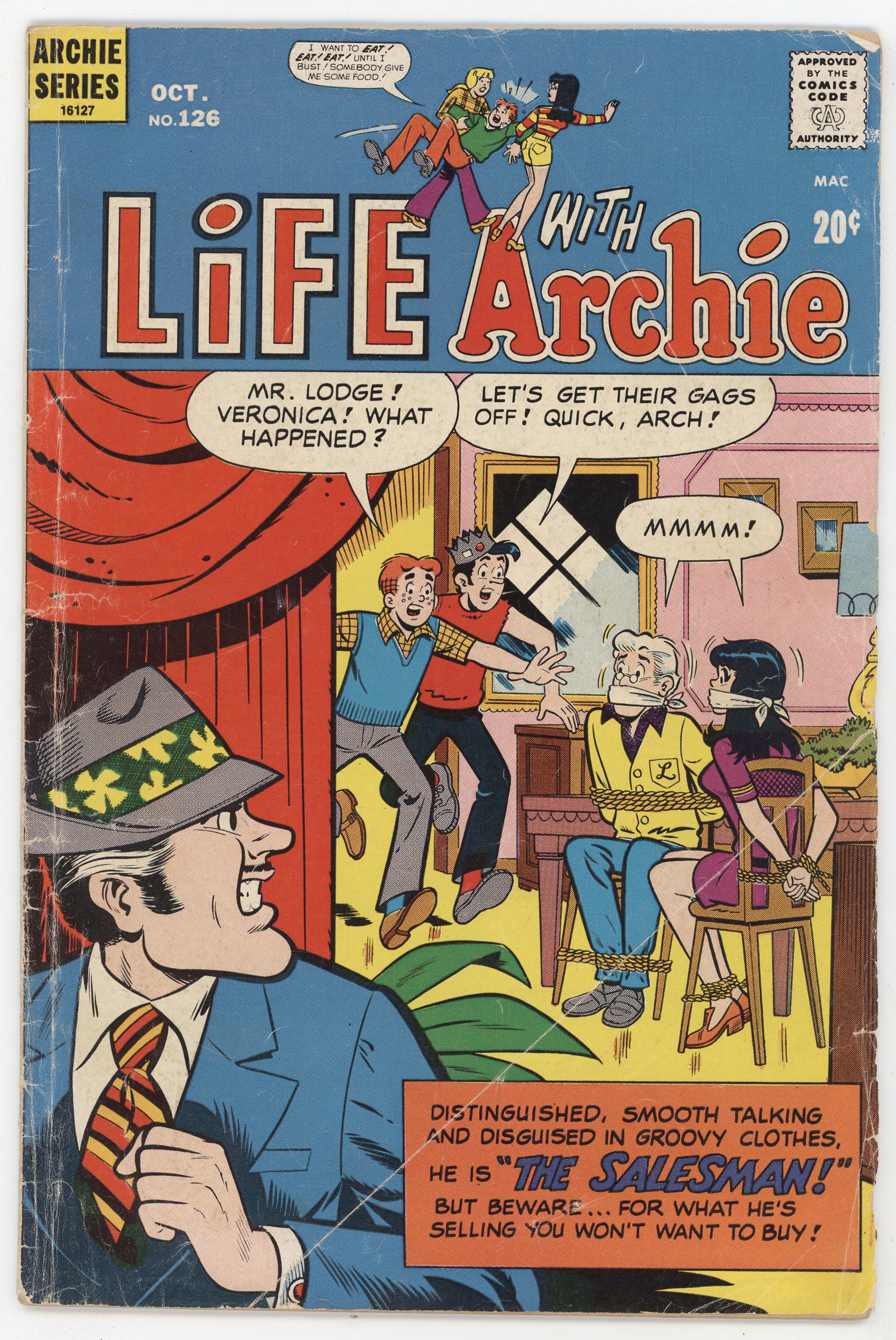 Archie Comics Porn Bondage - Life With Archie 126 Archie 1972 GD VG Betty Veronica GGA Rope Bondage â€“  Golden Apple Comics