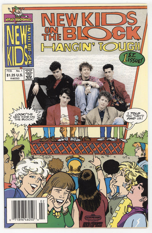 New Kids On The Block Hangin Tough 1 Harvey 1991 NM- 9.2 Newsstand Boy Band