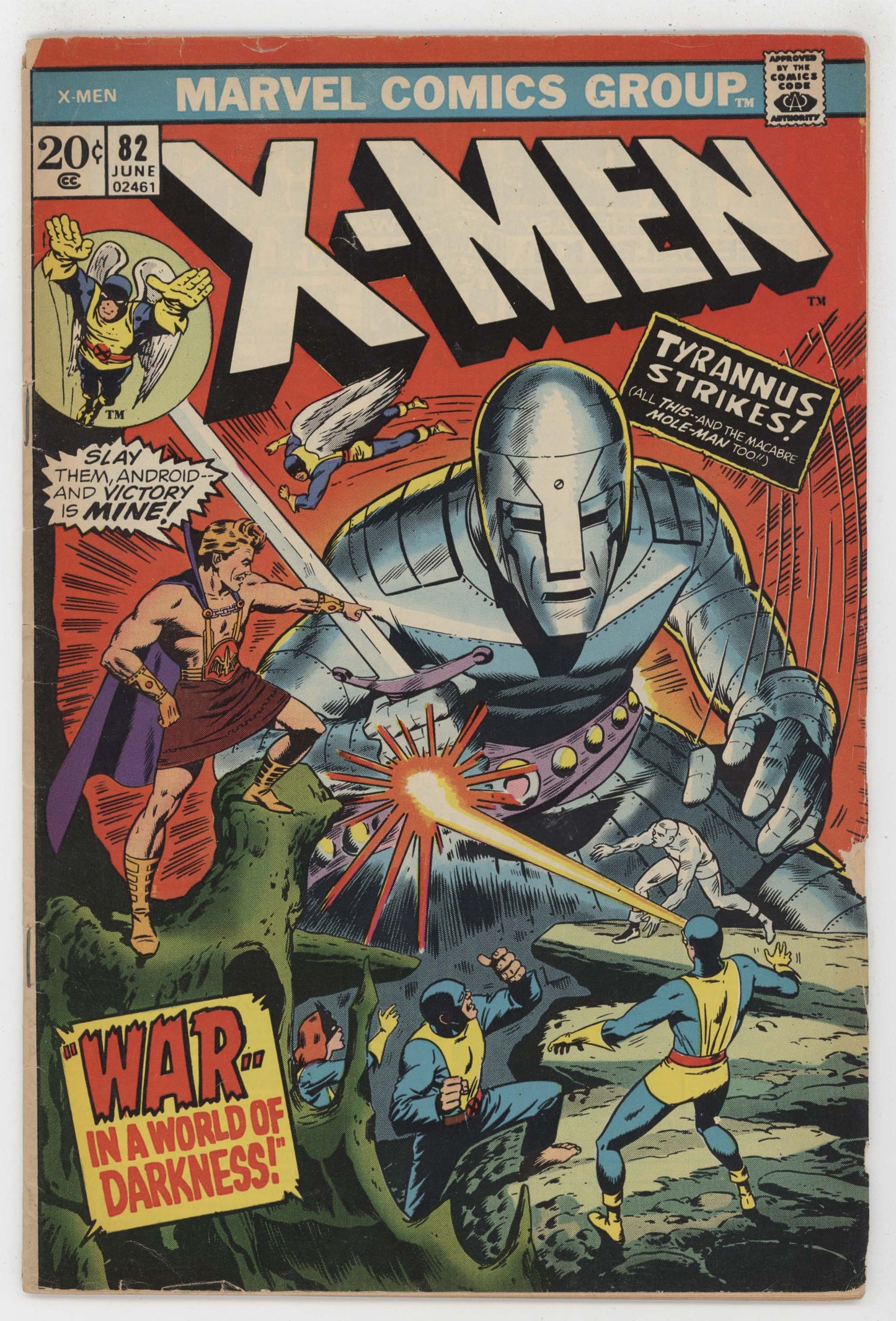Uncanny X-Men 82 Marvel 1973 VG 34 Cyclops Jean Grey Iceman Dan Adkins - Golden Apple Comics