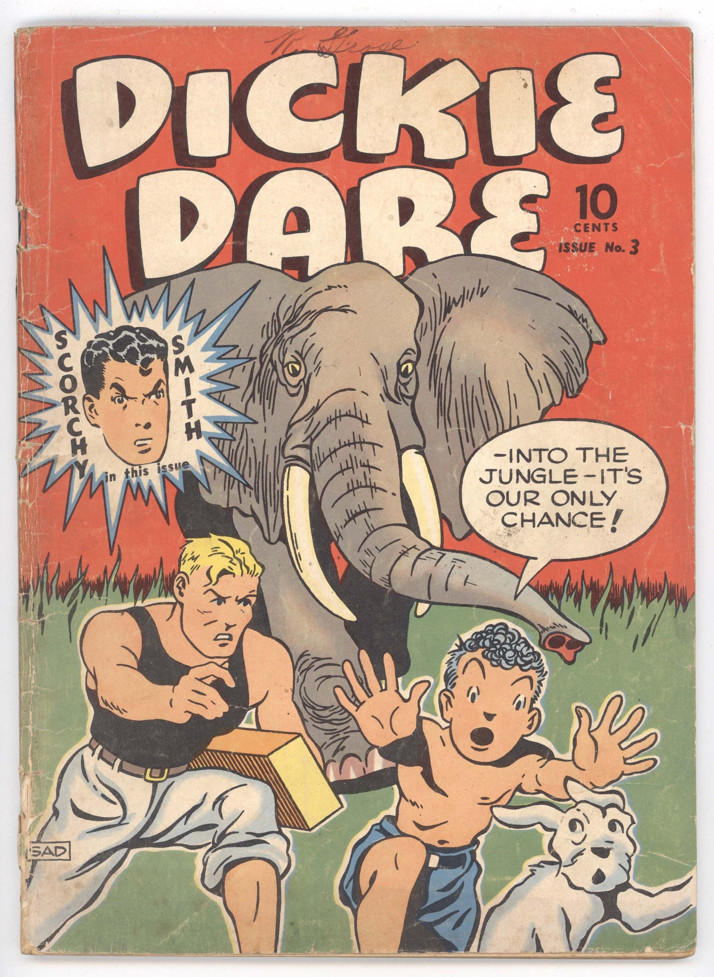 Dickie Dare 3 Eastern 1942 GD VG Coulton Waugh Scorchy Smith Elephant Jungle