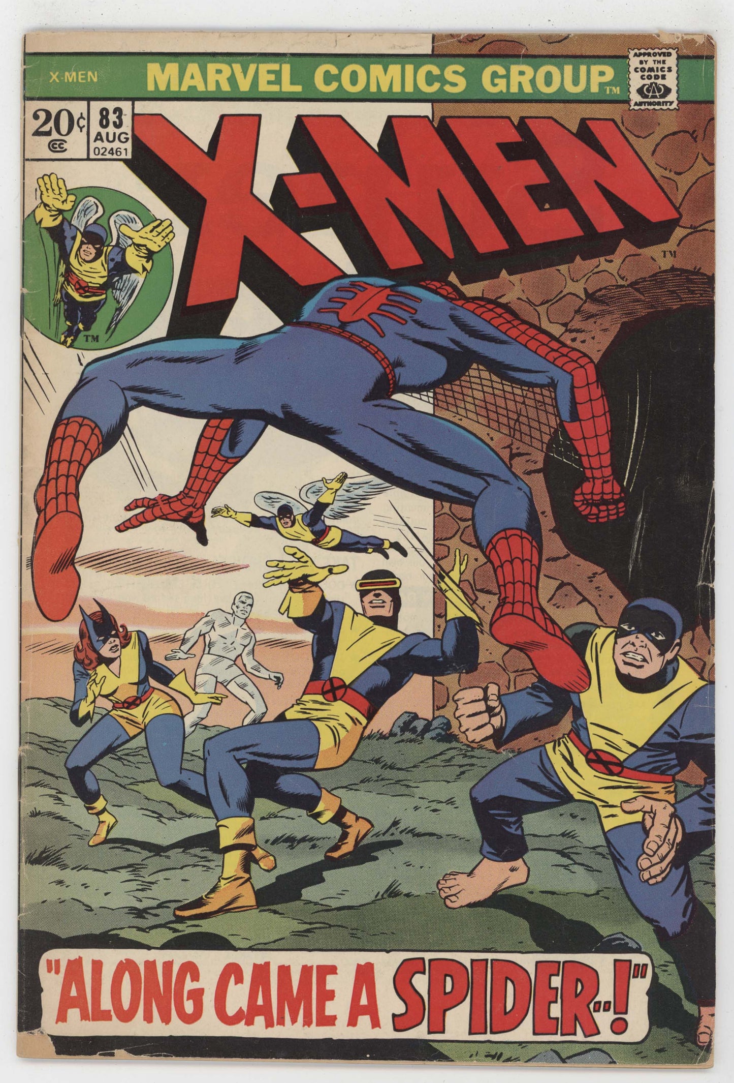 Uncanny X-Men 83 Marvel 1973 VG 35 Spider-Man Cyclops Jean Grey Dan Adkins - Golden Apple Comics