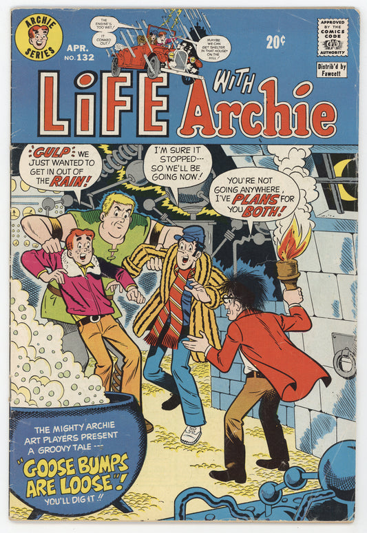 Life With Archie 132 Archie 1973 VG FN Haunted House Boiling Cauldron Betty Veronica